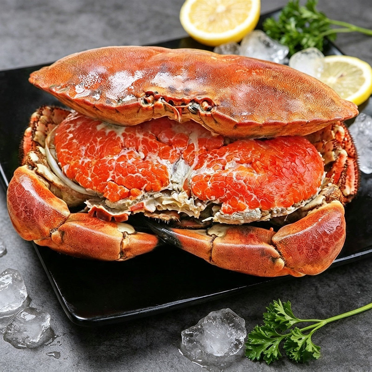 Brown crab and crayfish